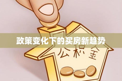 迎江政策变化下的买房新趋势